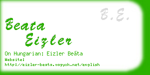 beata eizler business card